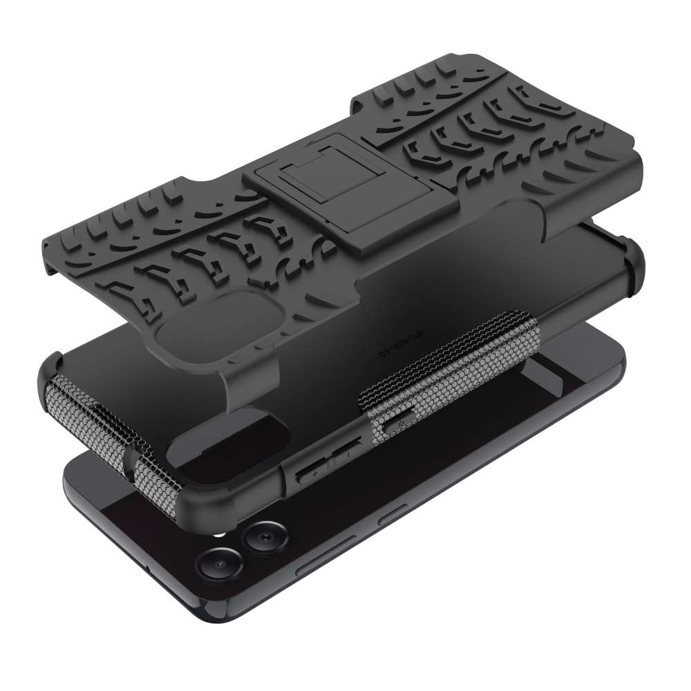 Outdoor Hülle für Samsung Galaxy A05 Tire Rutschfest Kickstand PC TPU Cover Case