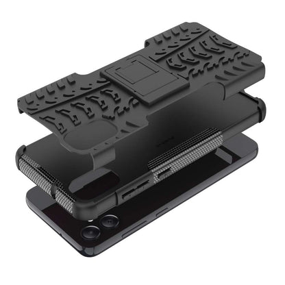 Outdoor Hülle für Samsung Galaxy A05 Tire Rutschfest Kickstand PC TPU Cover Case