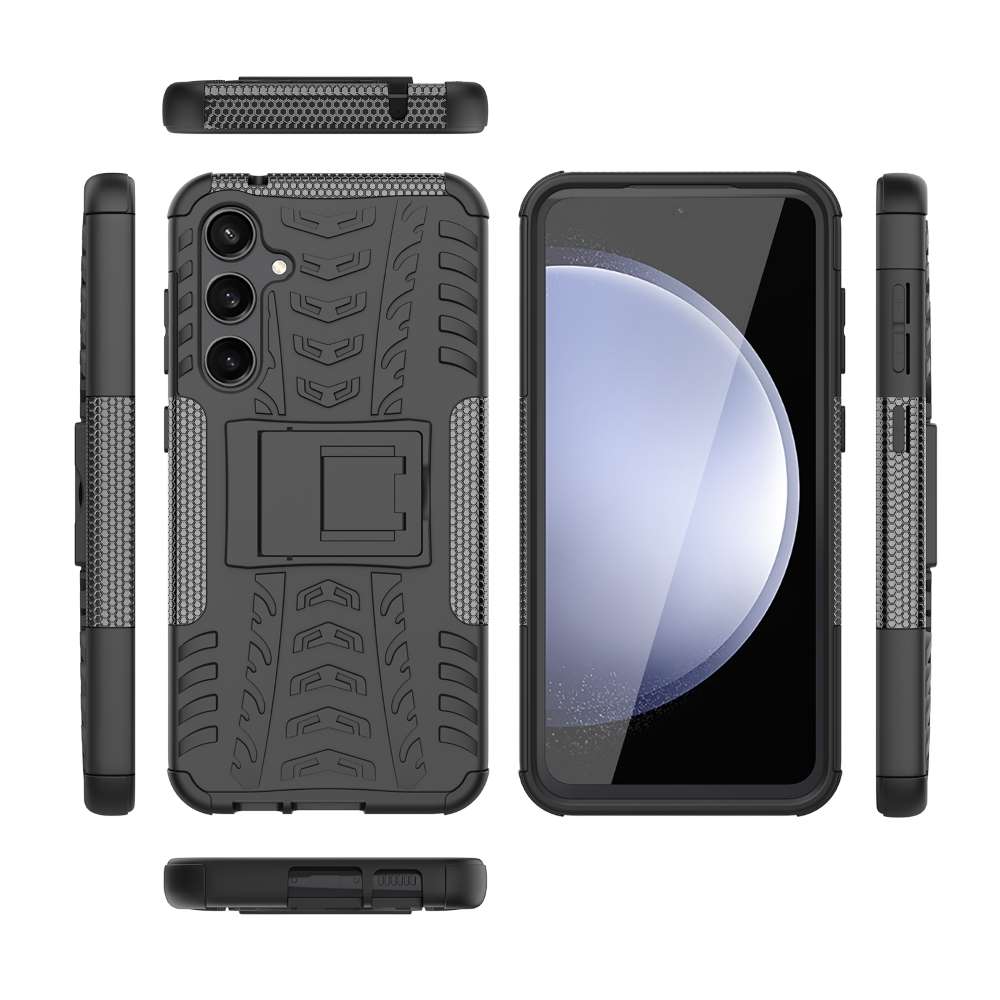Outdoor Hülle für Samsung Galaxy S23 FE Tire Rutschfest Kickstand Schutz Cover
