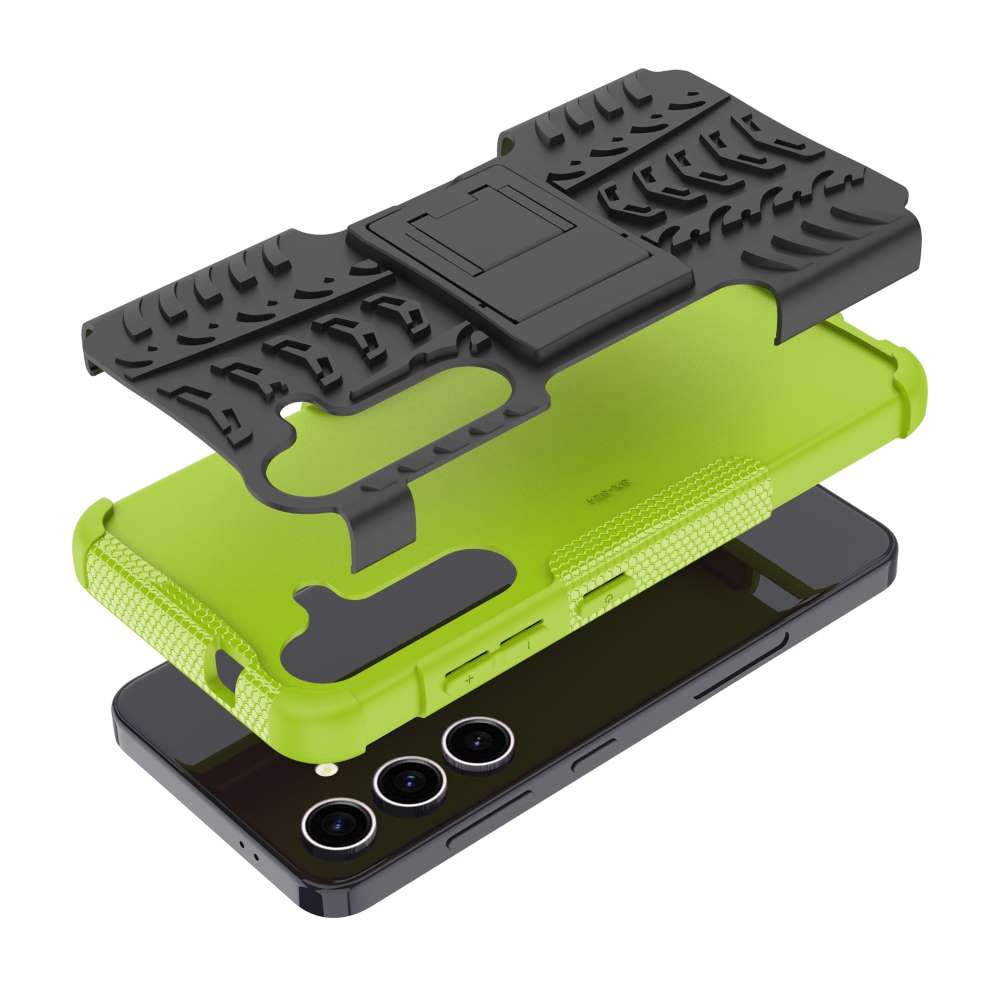 Outdoor Hülle für Samsung Galaxy S24 Tire Rutschfest Kickstand PC TPU Cover Case