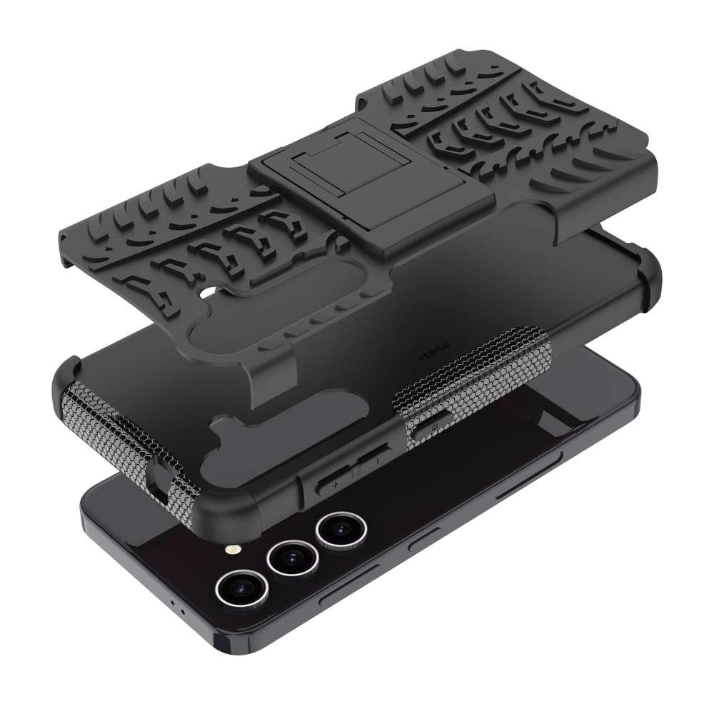 Outdoor Hülle für Samsung Galaxy S24 Tire Rutschfest Kickstand PC TPU Cover Case