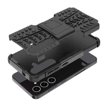 Outdoor Hülle für Samsung Galaxy S24 Tire Rutschfest Kickstand PC TPU Cover Case
