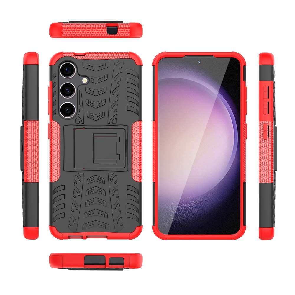 Outdoor Hülle für Samsung Galaxy S24 Tire Rutschfest Kickstand PC TPU Cover Case