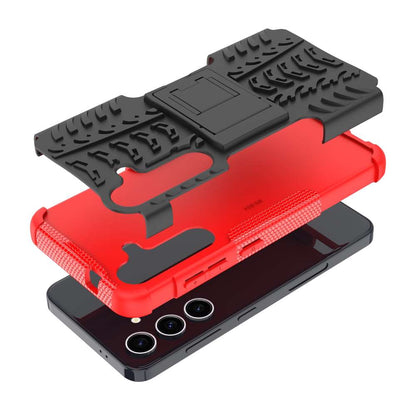 Outdoor Hülle für Samsung Galaxy S24 Tire Rutschfest Kickstand PC TPU Cover Case