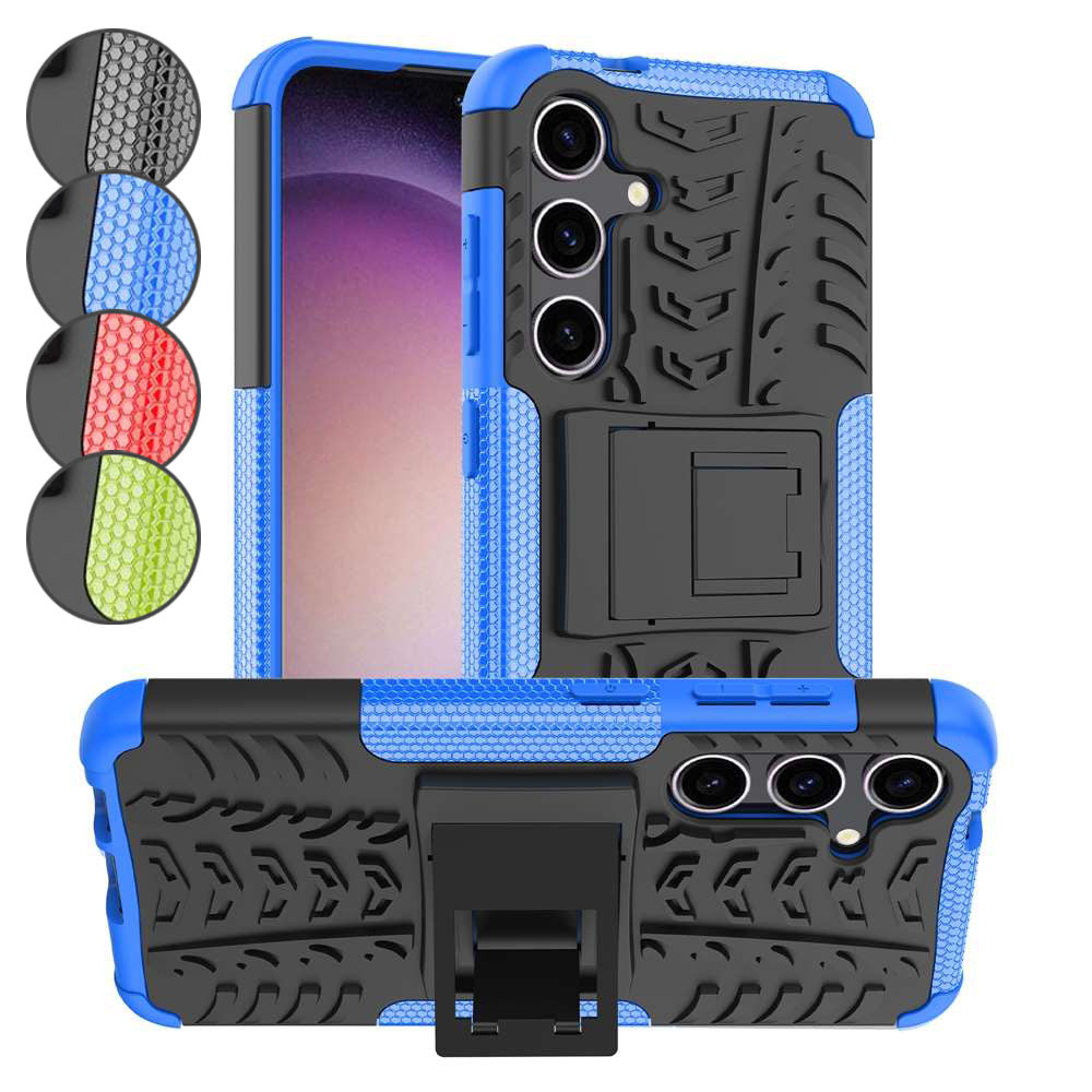 Outdoor Hülle für Samsung Galaxy S24 Tire Rutschfest Kickstand PC TPU Cover Case