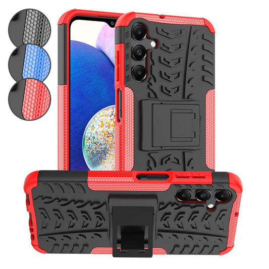 Outdoor Hülle für Samsung Galaxy A15 Tire Rutschfest Kickstand PC TPU Cover Case