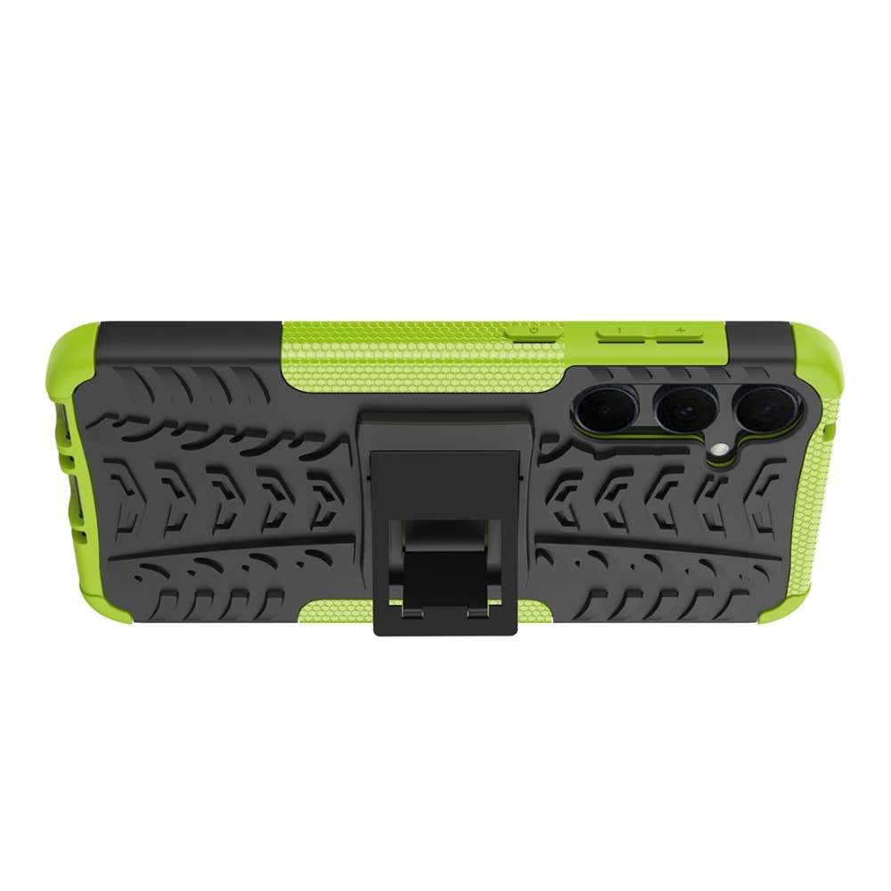 Outdoor Hülle für Samsung Galaxy A35 Tire Rutschfest Kickstand PC TPU Cover Case