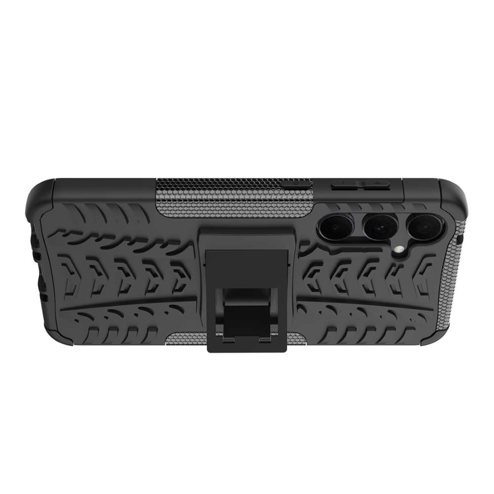 Outdoor Hülle für Samsung Galaxy A35 Tire Rutschfest Kickstand PC TPU Cover Case
