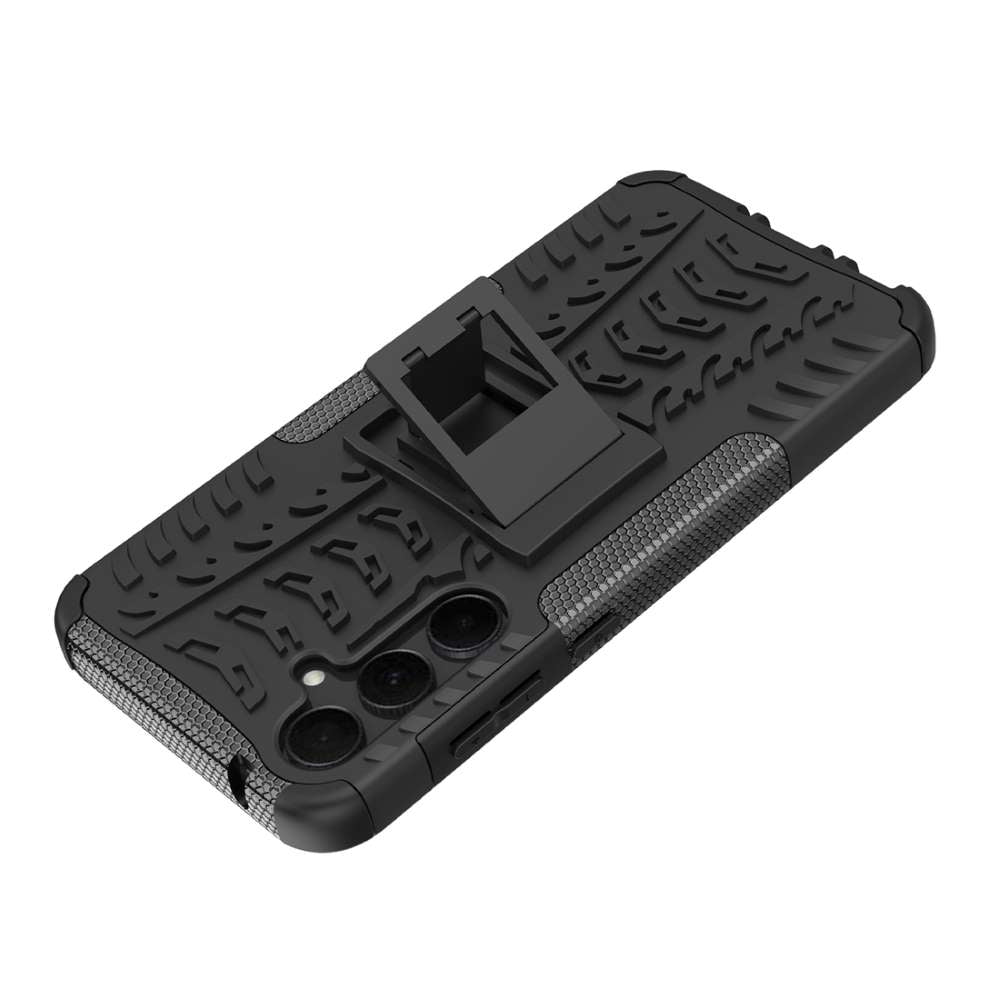 Outdoor Hülle für Samsung Galaxy A35 Tire Rutschfest Kickstand PC TPU Cover Case