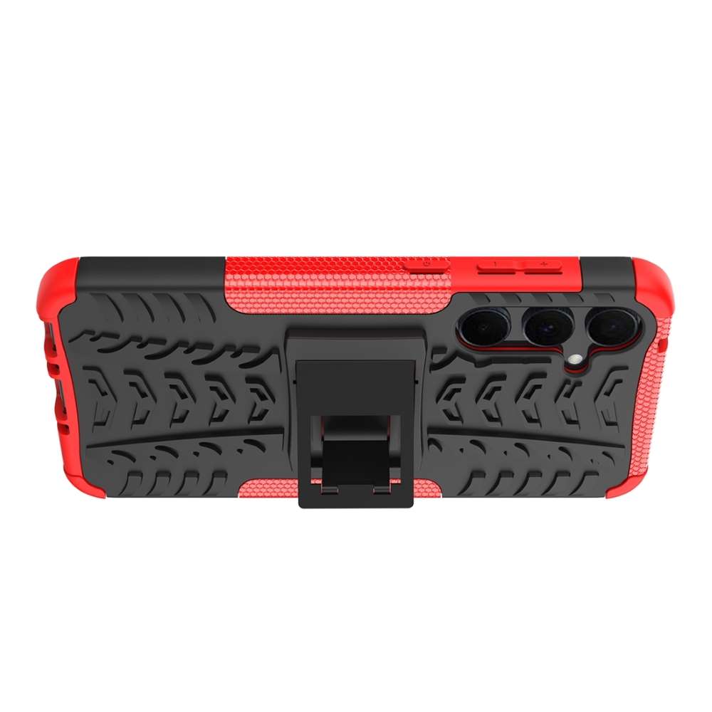 Outdoor Hülle für Samsung Galaxy A35 Tire Rutschfest Kickstand PC TPU Cover Case
