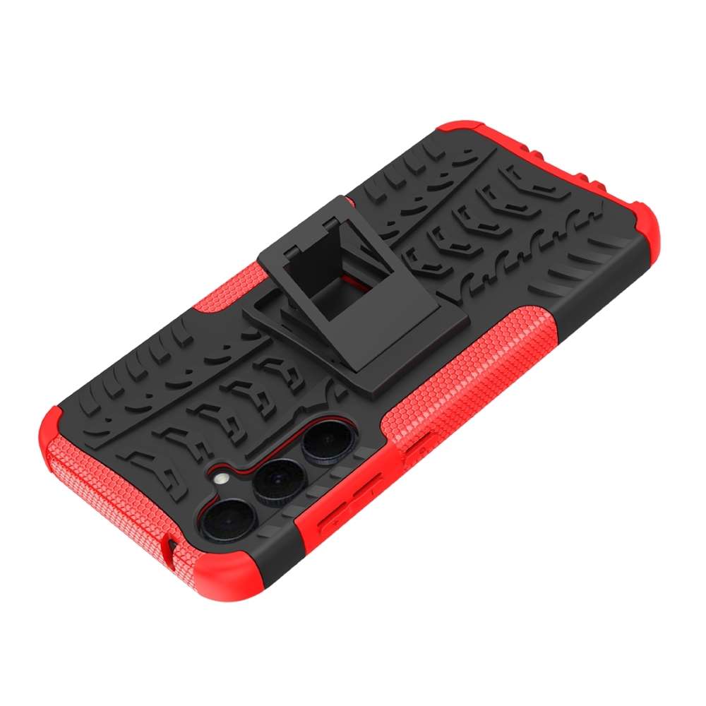 Outdoor Hülle für Samsung Galaxy A35 Tire Rutschfest Kickstand PC TPU Cover Case