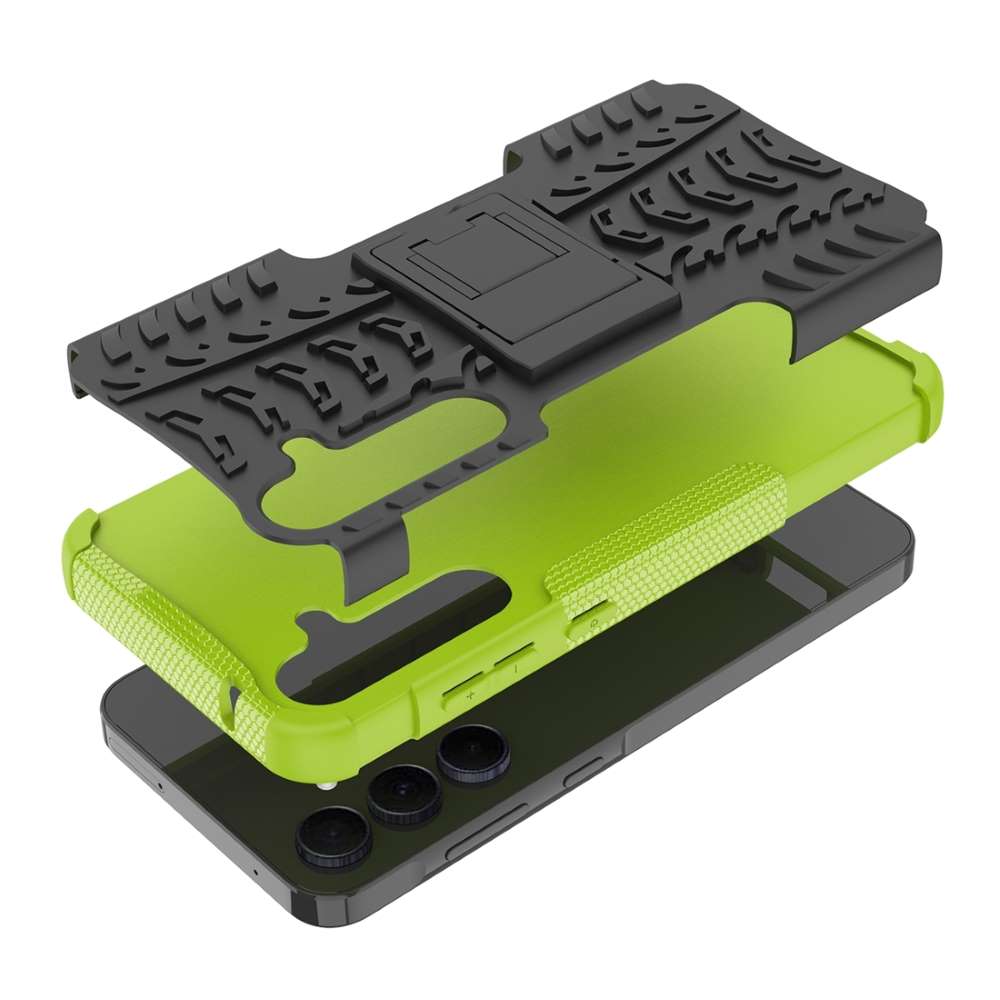 Outdoor Hülle für Samsung Galaxy A55 Tire Rutschfest Kickstand PC TPU Cover Case