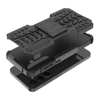 Outdoor Hülle für Samsung Galaxy A55 Tire Rutschfest Kickstand PC TPU Cover Case