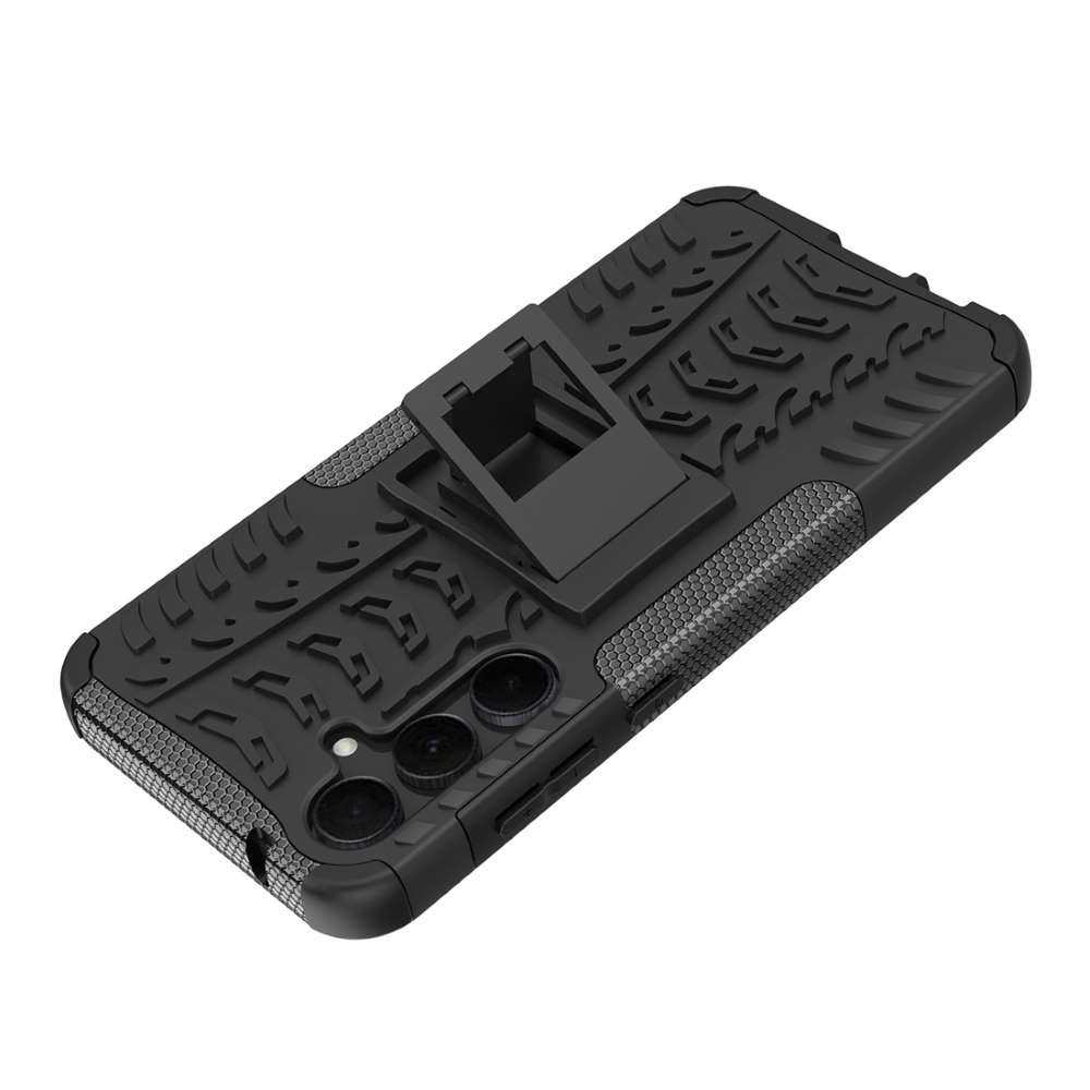 Outdoor Hülle für Samsung Galaxy A55 Tire Rutschfest Kickstand PC TPU Cover Case
