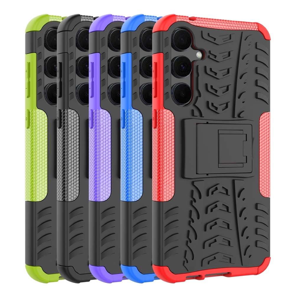 Outdoor Hülle für Samsung Galaxy A55 Tire Rutschfest Kickstand PC TPU Cover Case