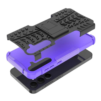 Outdoor Hülle für Samsung Galaxy A55 Tire Rutschfest Kickstand PC TPU Cover Case
