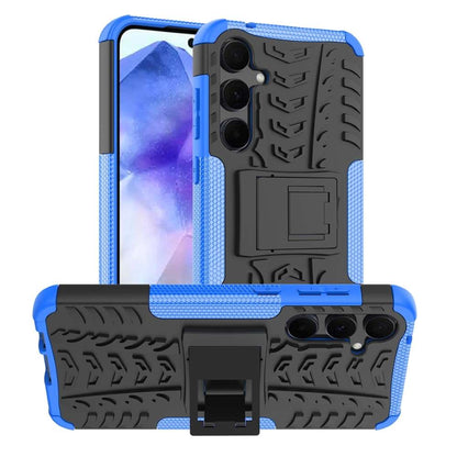Outdoor Hülle für Samsung Galaxy A55 Tire Rutschfest Kickstand PC TPU Cover Case