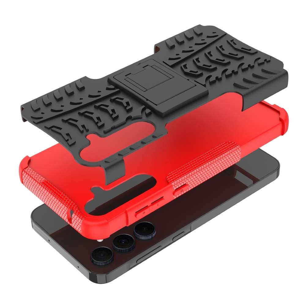 Outdoor Hülle für Samsung Galaxy A55 Tire Rutschfest Kickstand PC TPU Cover Case