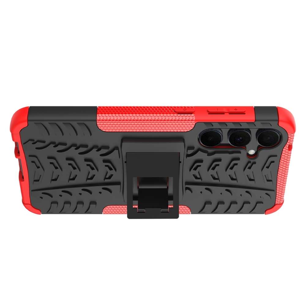 Outdoor Hülle für Samsung Galaxy A55 Tire Rutschfest Kickstand PC TPU Cover Case