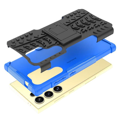 Outdoor Hülle für Samsung Galaxy S24 ULTRA Tire Rutschfest Stand PC TPU Case