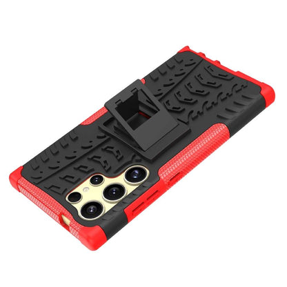 Outdoor Hülle für Samsung Galaxy S24 ULTRA Tire Rutschfest Stand PC TPU Case