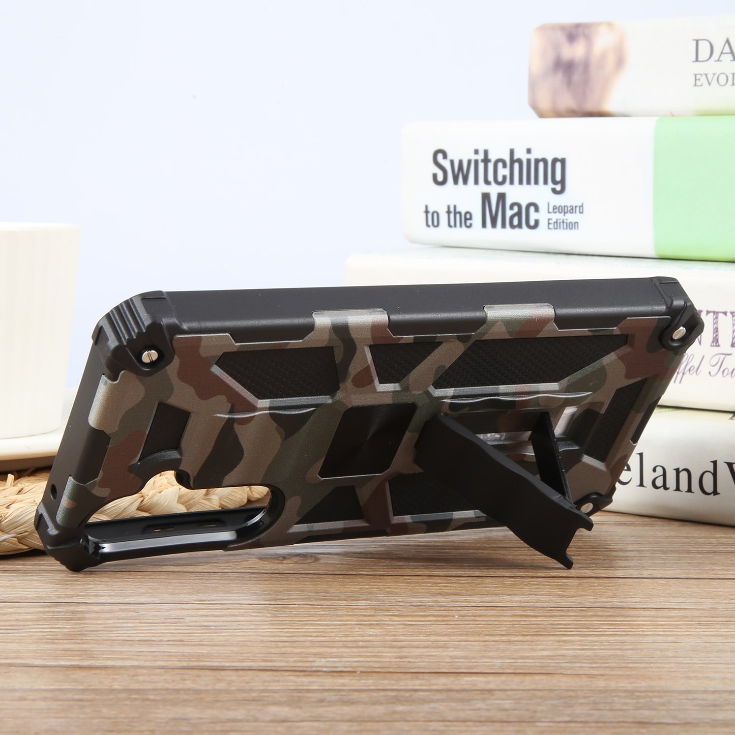 Outdoor Hülle für Samsung Galaxy A55 Camouflage Shockproof Schutz Armor Cover
