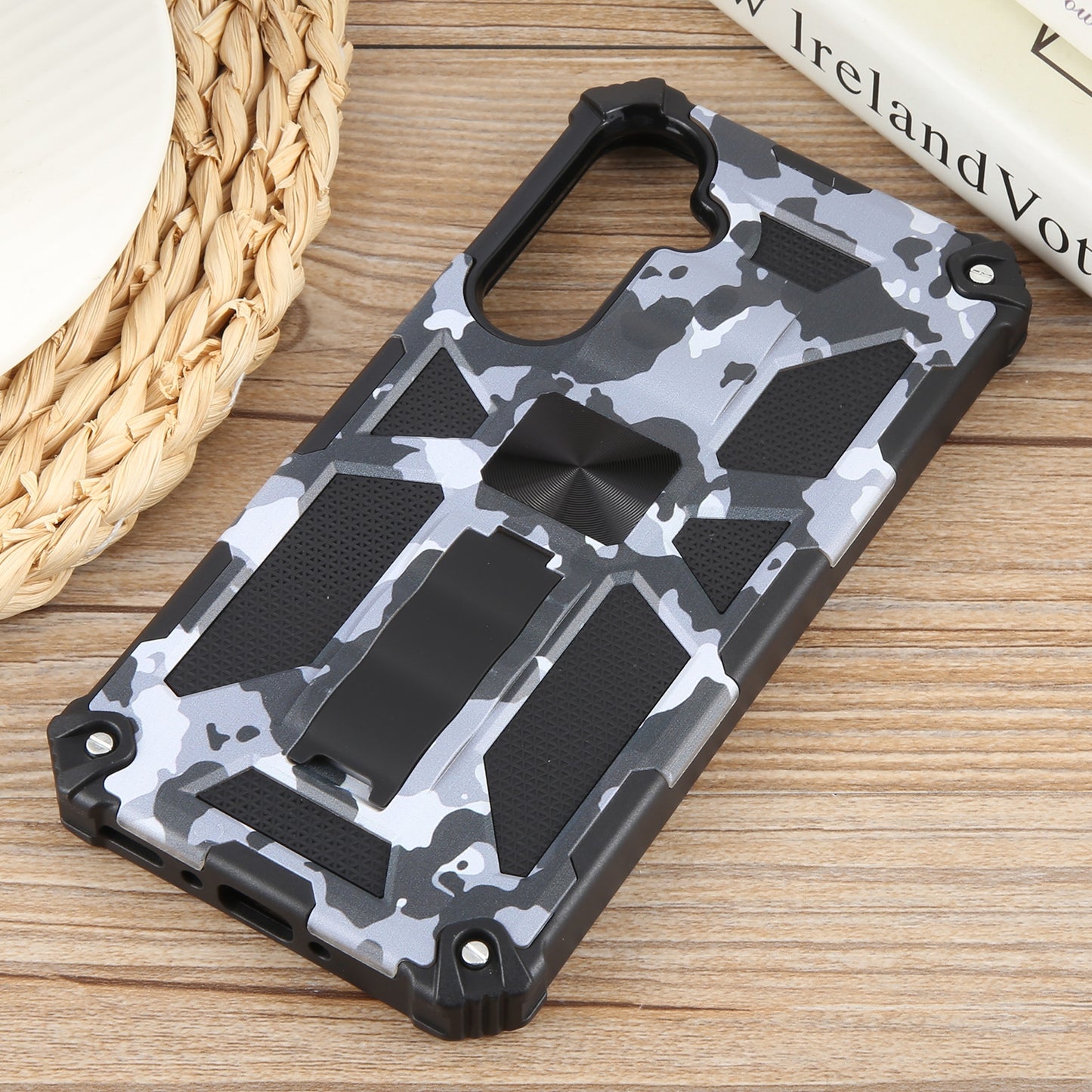 Outdoor Hülle für Samsung Galaxy A55 Camouflage Shockproof Schutz Armor Cover
