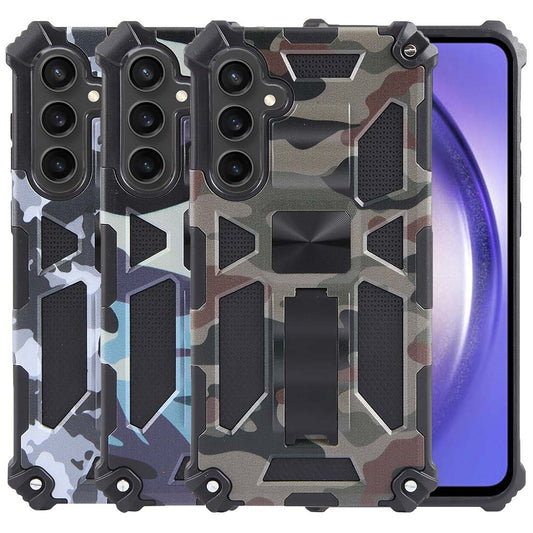 Outdoor Hülle für Samsung Galaxy A55 Camouflage Shockproof Schutz Armor Cover