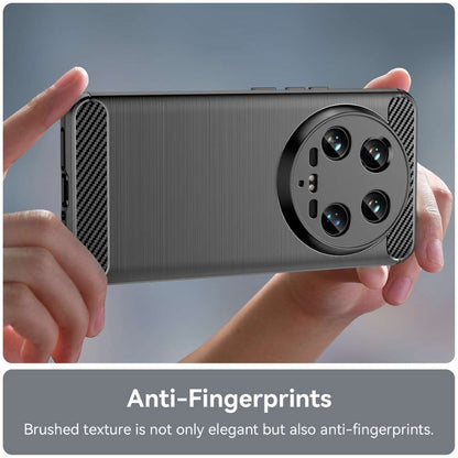 TPU Hülle für Xiaomi 14 Ultra Carbon Fiber Skin Brushed Schutzcover Soft Case