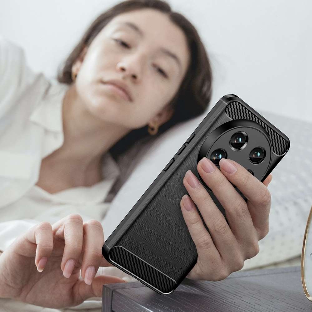 TPU Hülle für Xiaomi 14 Ultra Carbon Fiber Skin Brushed Schutzcover Soft Case