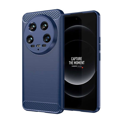 TPU Hülle für Xiaomi 14 Ultra Carbon Fiber Skin Brushed Schutzcover Soft Case