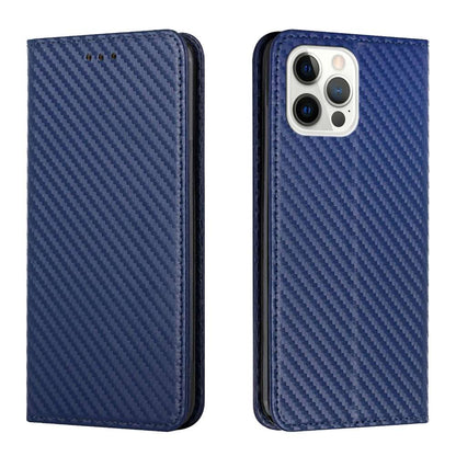 Handy Tasche für Apple iPhone 16 PRO Carbon Fiber Wallet Hülle Magnet Klapp Etui