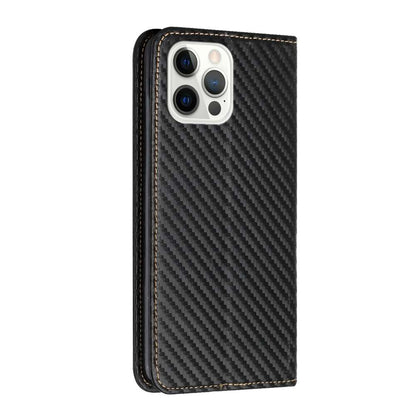 Handy Tasche für Apple iPhone 15 PRO Carbon Fiber Wallet Hülle Magnet Klapp Etui