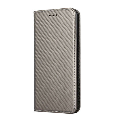 Handy Tasche für Apple iPhone 15 Carbon Fiber Wallet Hülle Magnet Klapp Etui