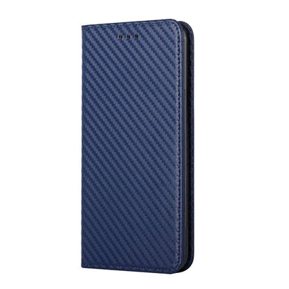 Handy Tasche für Apple iPhone 15 Carbon Fiber Wallet Hülle Magnet Klapp Etui