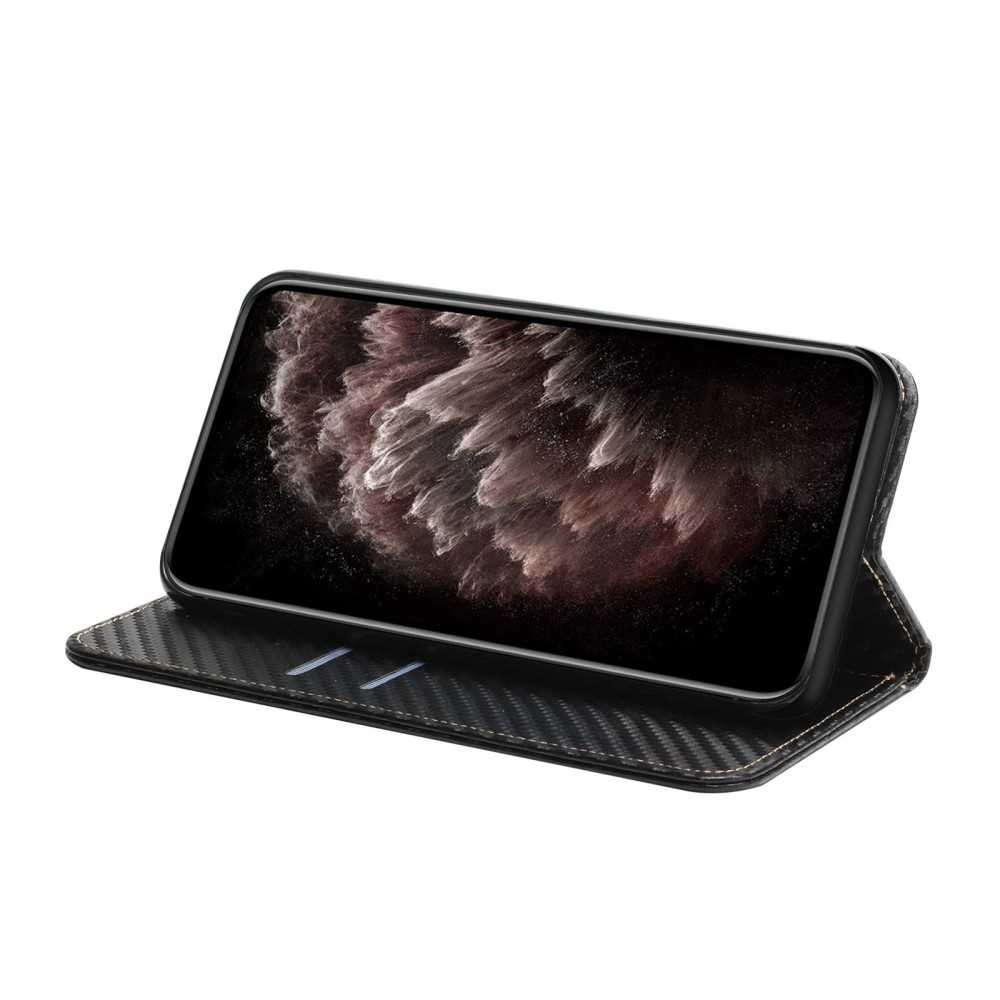 Wallet Case für SAMSUNG GALAXY S20 FE Carbon Fiber Optik Etui Handy Tasche Hülle