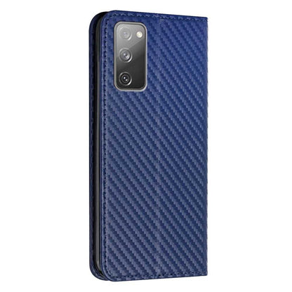 Wallet Case für SAMSUNG GALAXY S20 FE Carbon Fiber Optik Etui Handy Tasche Hülle