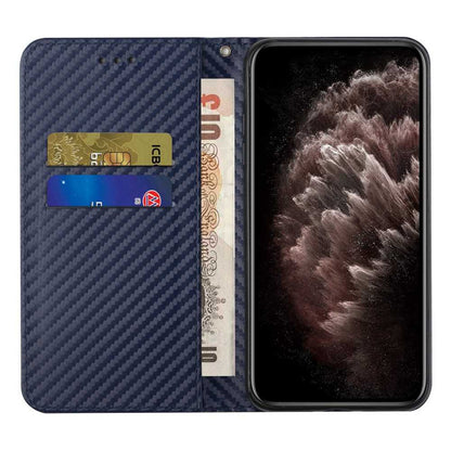 Wallet Case für SAMSUNG GALAXY S20 FE Carbon Fiber Optik Etui Handy Tasche Hülle
