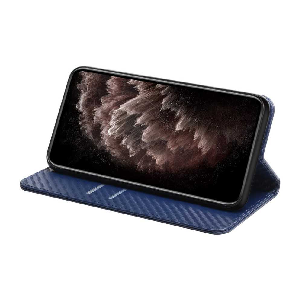 Wallet Case für SAMSUNG GALAXY S20 FE Carbon Fiber Optik Etui Handy Tasche Hülle