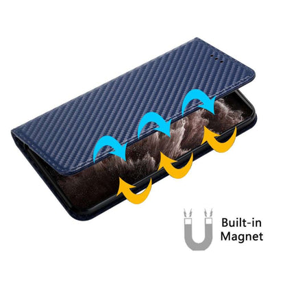 Handy Tasche für Samsung Galaxy A16 Carbon Fiber Wallet Hülle Magnet Klapp Etui