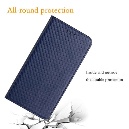 Handy Tasche für Samsung Galaxy A16 Carbon Fiber Wallet Hülle Magnet Klapp Etui