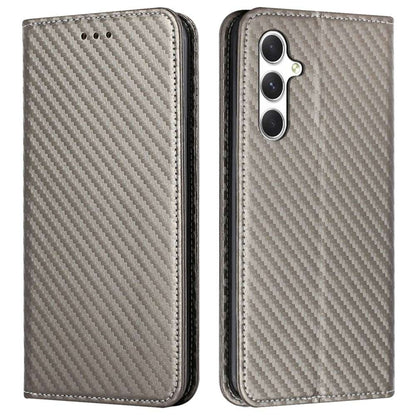 Handy Tasche für Samsung Galaxy A16 Carbon Fiber Wallet Hülle Magnet Klapp Etui