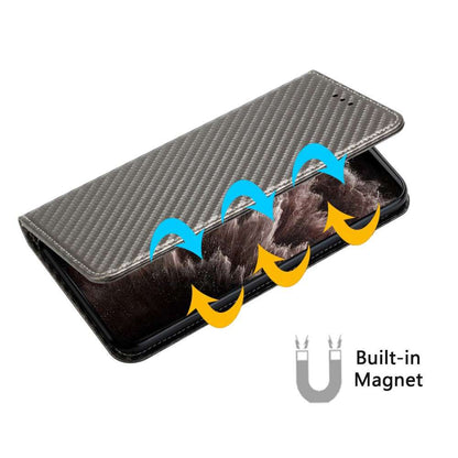 Handy Tasche für Samsung Galaxy A16 Carbon Fiber Wallet Hülle Magnet Klapp Etui
