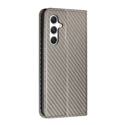 Handy Tasche für Samsung Galaxy A16 Carbon Fiber Wallet Hülle Magnet Klapp Etui