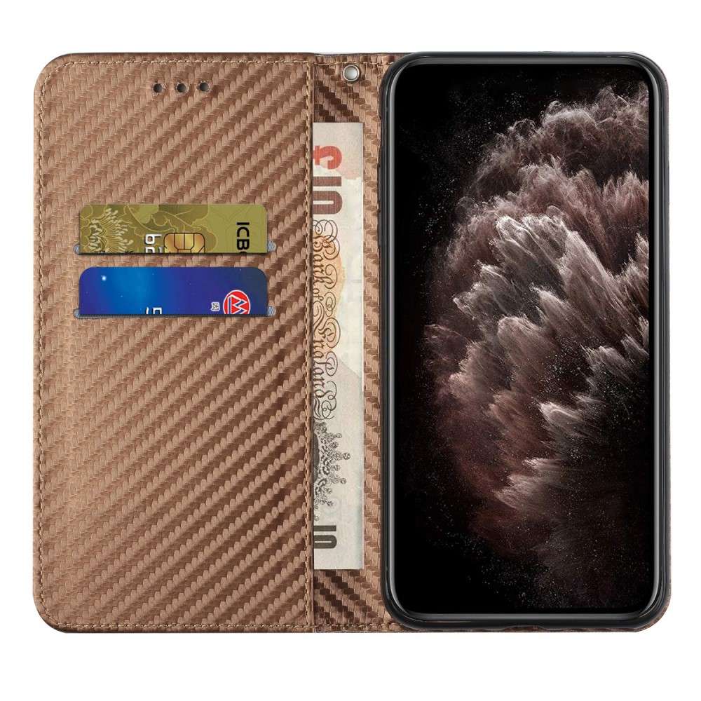 Handy Tasche für Samsung Galaxy A16 Carbon Fiber Wallet Hülle Magnet Klapp Etui