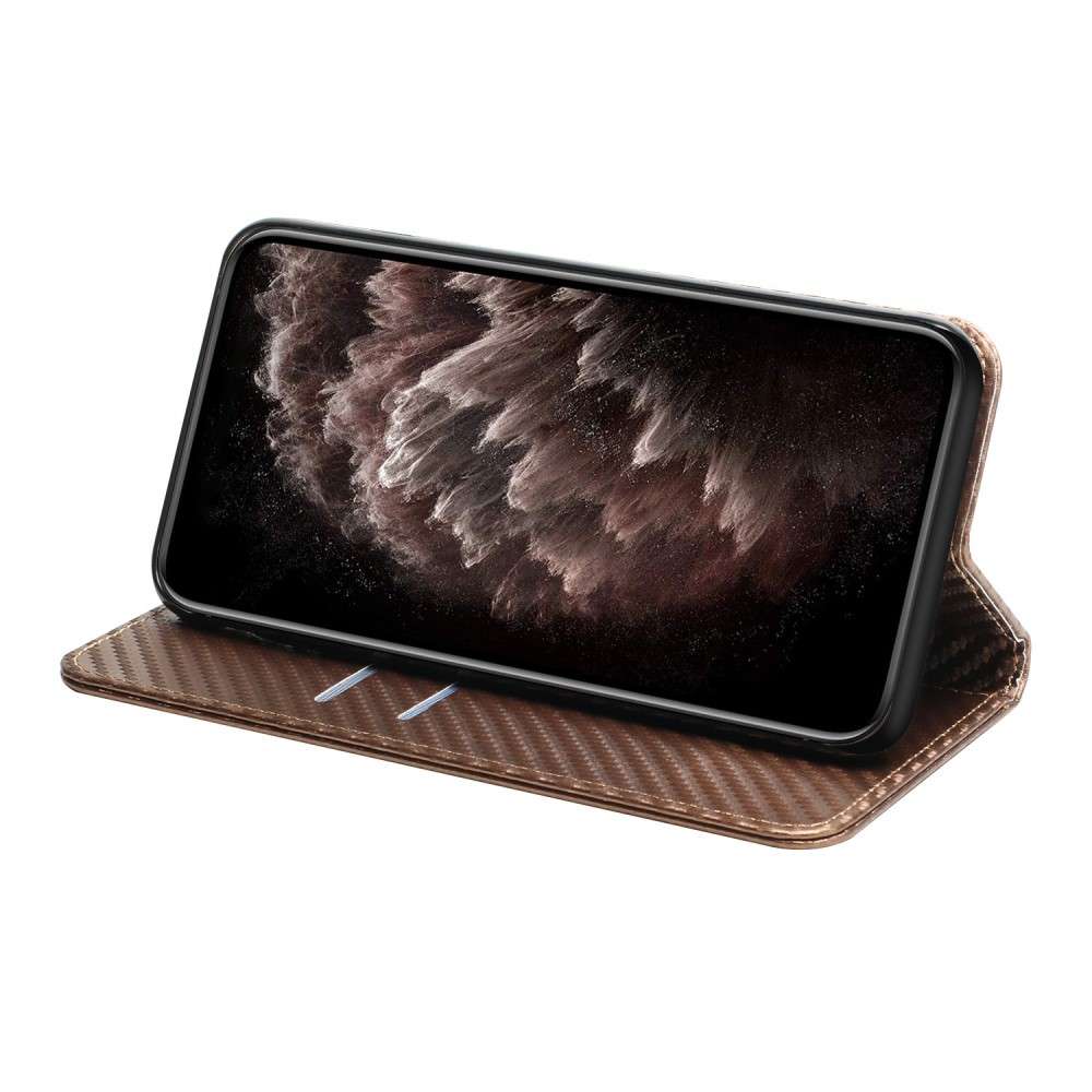 Handy Tasche für Samsung Galaxy A16 Carbon Fiber Wallet Hülle Magnet Klapp Etui