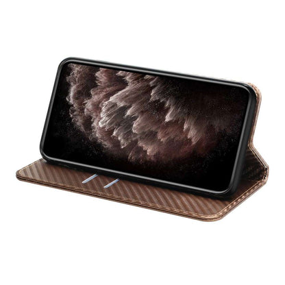 Handy Tasche für Samsung Galaxy A16 Carbon Fiber Wallet Hülle Magnet Klapp Etui
