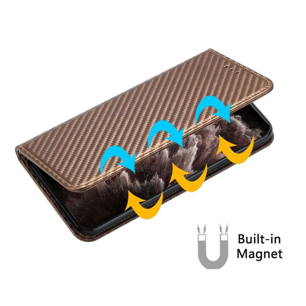 Handy Tasche für Samsung Galaxy A16 Carbon Fiber Wallet Hülle Magnet Klapp Etui