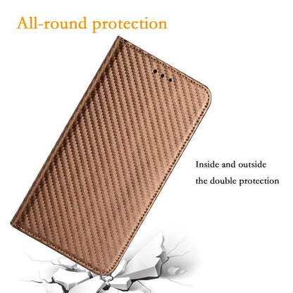 Handy Tasche für Samsung Galaxy A16 Carbon Fiber Wallet Hülle Magnet Klapp Etui
