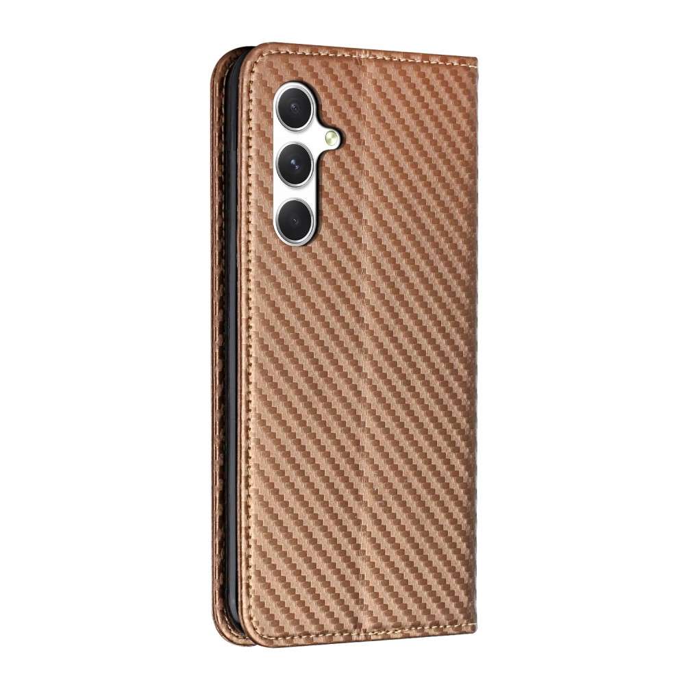 Handy Tasche für Samsung Galaxy A16 Carbon Fiber Wallet Hülle Magnet Klapp Etui